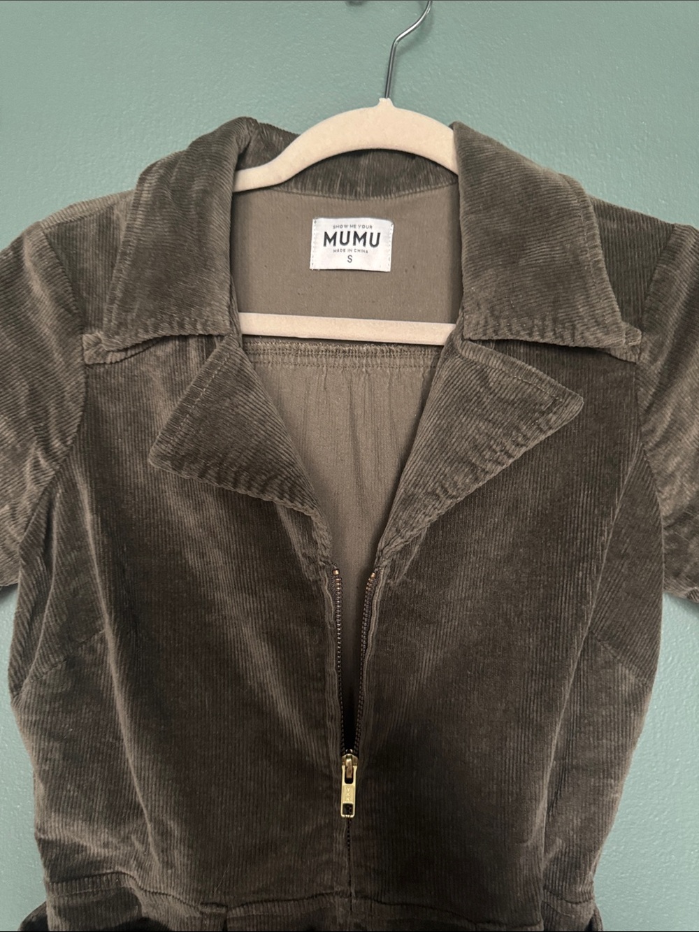 Show Me Your Mumu Short-Sleeve Corduroy Mini Dress - Picture 2 of 7
